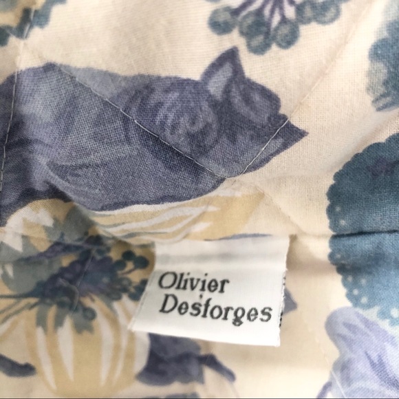 Olivier Desforges France Quilted Fabric Pocket Bag with interior pockets - Picture 11 of 11